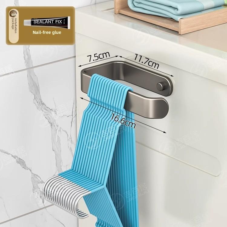 Bathroom Balcony Wall No-punch Hooks Wall-mounted Shelf