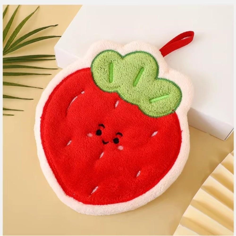 

Coral Fleece Hand Towel Absorbent Fleece Rag Cute Bathroom Cloth for Bathroom Use D