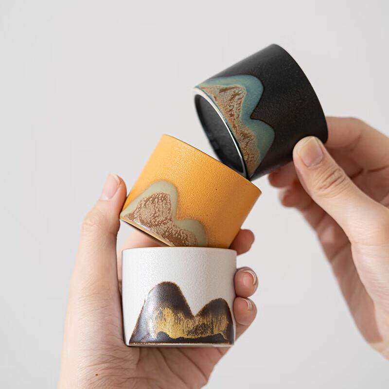 Hand-Painted Ceramic Kung Fu Teacup Gift Set