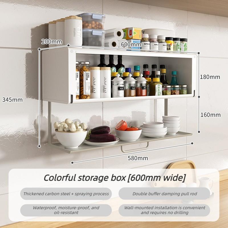 Foldable Storage Rack Kitchen Portable Organize Shelf Modern Wall Storage Cabinet Multifunctional Home Organize Accessories