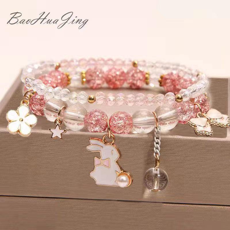 Cinnamoroll Princess Crystal Beaded Bracelet for Girls