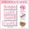 Pink Bow Inspirational Wall Decor Positive Affirmations Wall Art Wooden Hanging Plaque Sign for Teen Girls Room Nursery Bedroom Decor