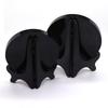High Quality Natural Black Obsidian Stone Scrying Mirror Round Plate Fengshui Mirror For Crystal Home Decoration Gift With Shelf