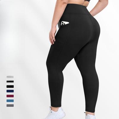 Plus size Kapsičkové jógové legíny pro ženy Mléčné hedvábí S vysokým pasem Fitness sportovní legíny 9palcové legíny