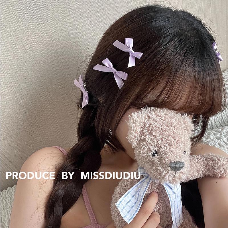 Rosa Schleifen-Haarnadeln im Ballettstil: 6er-Pack Kleine Schleifen-Haaraccessoires für Bühnenauftritte