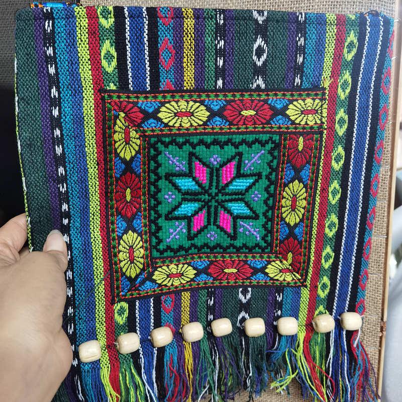 Yunnan Ethnic-Style Hand-Woven Embroidered Crossbody Bag for Women
