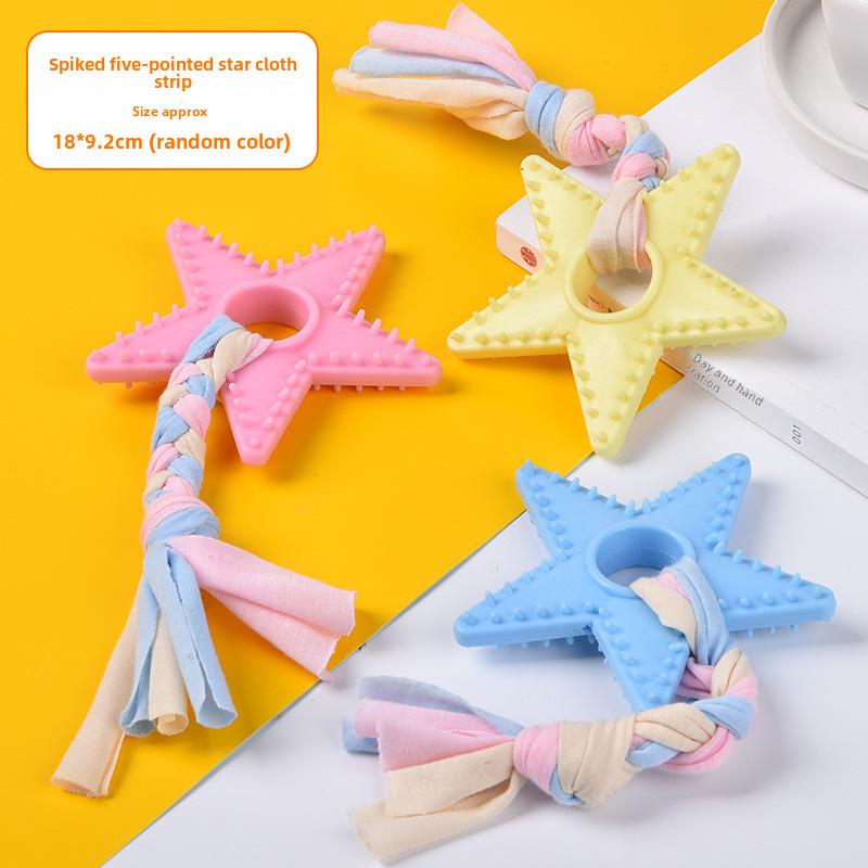 Macaron TPR Cloth Dog Teether - Chew Toy for Small Dogs