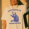 Comfort Colors® Anything Is PossumBle Shirt -Funny Possum Shirt,Funny Opossum Tshirt,Aesthetic Shirt,Opossum Shirt,Meme T Shirt