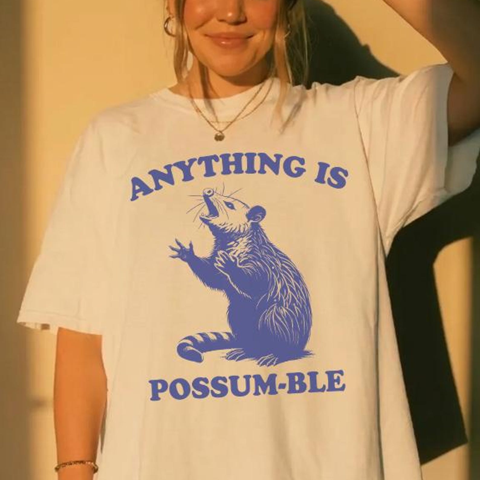 Comfort Colors® Anything Is PossumBle Shirt -Funny Possum Shirt,Funny Opossum Tshirt,Aesthetic Shirt,Opossum Shirt,Meme T shirt 2XL