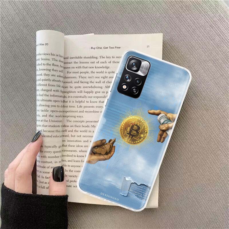 Virtual currency bitcoin Phone Case For Xiaomi Redmi Note 14 13 Pro Plus 5G Cover 13C 14C 12 12C 9 9T 9C 10 10C 8 7 6 10A 9A Pro