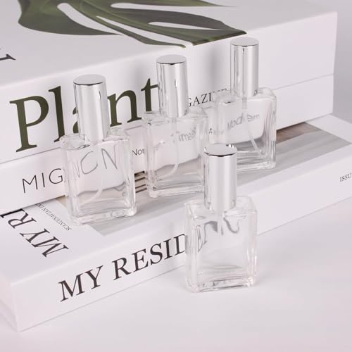 14-Pack Clear Perfume Spray Bottles, 15ml Portable Fine Mist Spray, Empty Refillable Travel Perfume Bottles (15ml, Silver)
