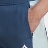 Adidas Front Logo Print Slim Fit Joggers With Drawstring Men Bottoms Blue HZ9705