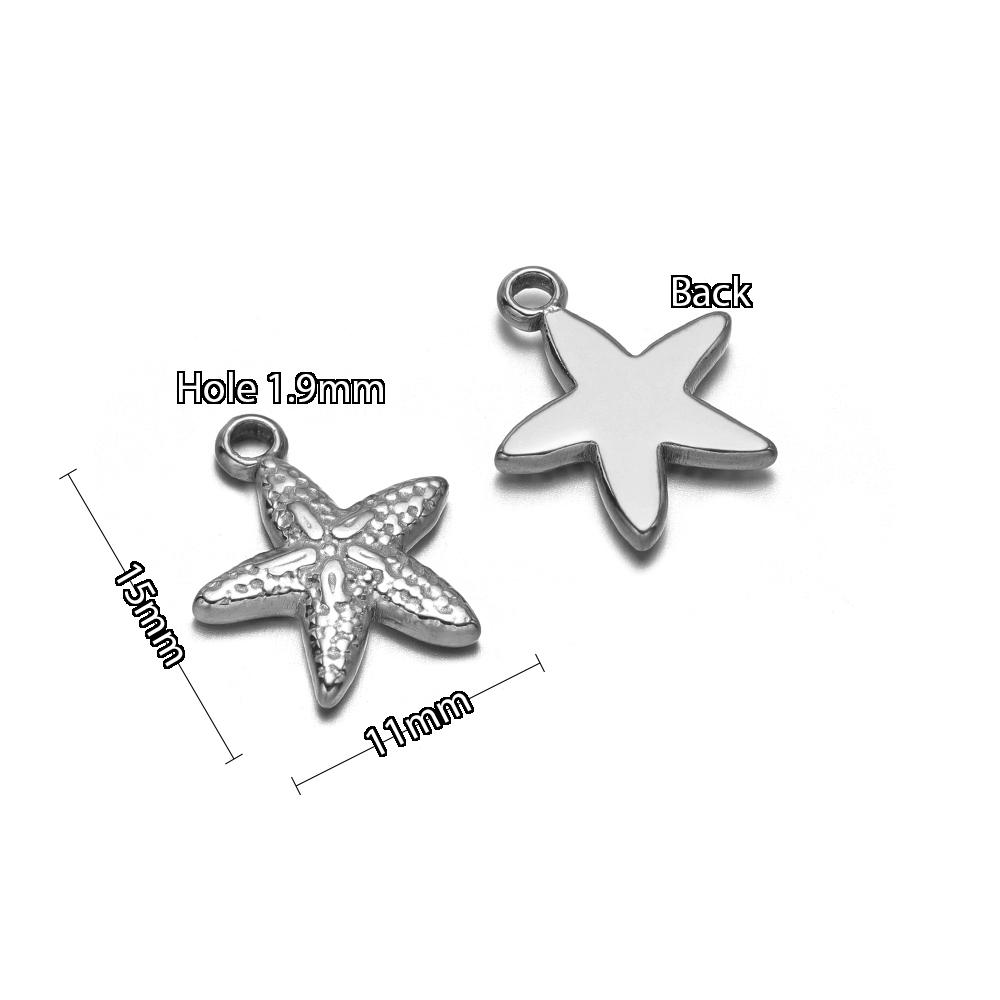 5 Stück Edelstahl Sonnenblume Delfin Haus Seepferdchen Seestern Anhänger DIY Schmuckzubehör Halsketten Armbänder Ohrringe Herstellung