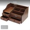 2Tier Wooden Desktop Organizer, MultiFunctional Drawer Cosmetic Storage Box, Bedroom Vanity Rack