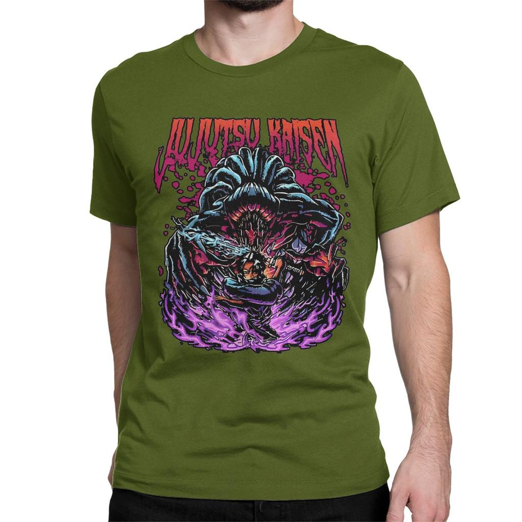 Jujutsu Monster Kaisen T-Shirts for Men Women Comic Anime Vintage Pure Cotton Tees Crewneck Short Sleeve T Shirts Printed Tops