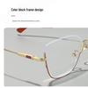 New Style Photochromic Anti-Blue Light Cat Eye Half-Frame Glasses with Metal Spring Hinges