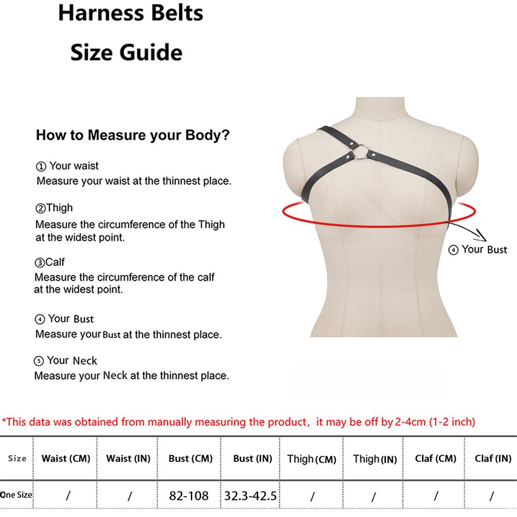 Leather Harness Waist Belt, Fashion, Fashion Harness Belts, Accessories For Party Dating, Leather Body Harness Belt