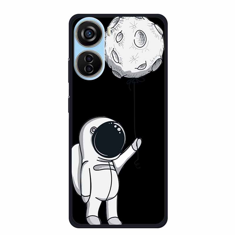 Schwarze Silikonhülle für ZTE Blade V50 Design 5G Libero 5G IV V41 Vita Axon 40 lite Handyhülle Cartoon Katze Weiche Rückseite Hülle