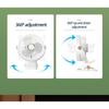 4000mAh Camping Fan Rechargeable Desktop Portable Air Circulator Wireless Ceiling Electric Fan Clip-on Home Desktop Bedside Clip Wall Fan