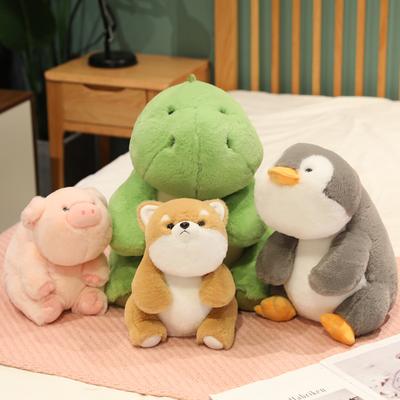 1 Stück 30/40/50 cm Cartoon Pinguin Dinosaurier Shiba Inu Schwein Plüschtiere Lustiges Tierkissen Gefüllte Weiche für Mädchen Baby Geburtstagsgeschenke