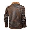 2023 Men's Shearling Jacket with Fleece-Lined Leather for Autumn/Winter Casual Wear