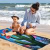 1pc Microfiber Beach Towel Cactus Flowers Neon City Beach Seaside Pool Equipment Suitable for Vacation Travel Pool Bath Swimming