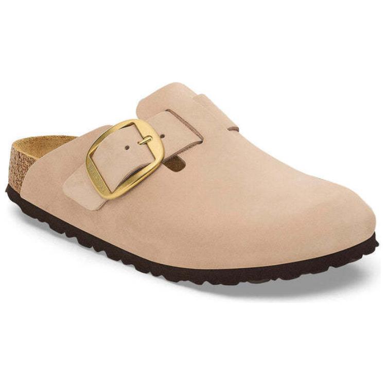 Boston Wmns Birkenstock Big Buckle Nubuck Narrow 'Sandcastle' Women's 1028052