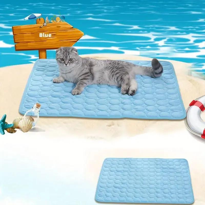 

Self Cooling Mat Pet Cat Cooling Mat And Sleeping Pad For Pets Summer Cool Pads Blanket Washable Ice Silk Breathable Mat