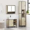 3 Piece Bathroom Furniture Set In Sonoma Oak Effect Particleboard