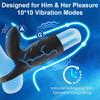 Penis Sleeve Vibrating Cock Ring Clitoris Nipple G Spot Stimulation 10 Vibration Modes Penis Enlargement Male Couple Sex Toy
