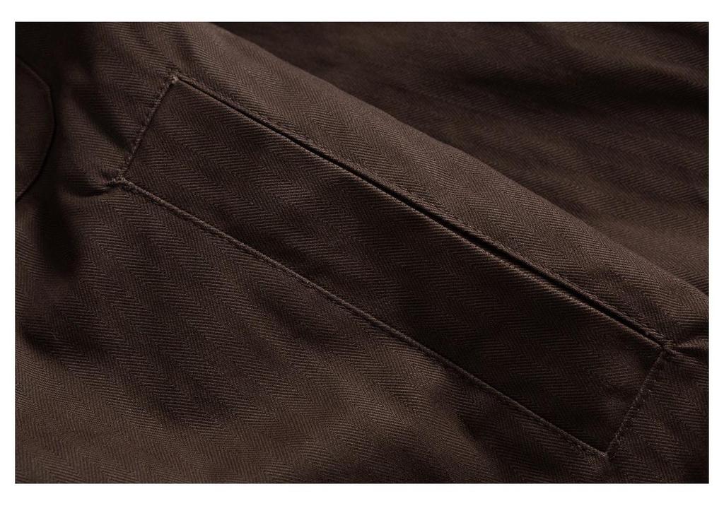 CROWD CITY Men's Cotton Workwear Jacket, Niche Design & Slanted Placket for Spring/Autumn, Y669