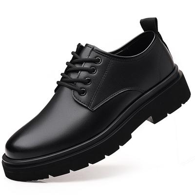 Wiosna Jesień Nowe Designerskie Buty Derby dla Mężczyzn Czarne Zwiększające Biznesowe Buty Wizytowe Męska Moda Codzienne Ślubne Skórzane Buty Mężczyzna