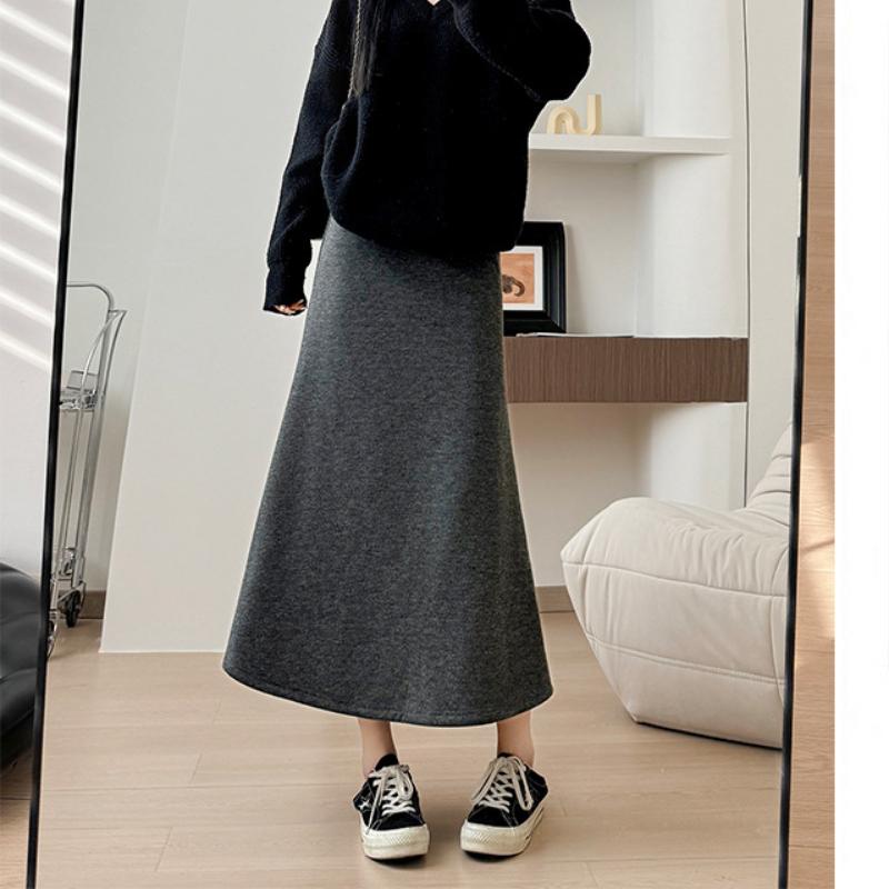 

Французская вязаная юбка для женщин Осень и Зима Новый стиль Высококлассная облегающая юбка из клейкого риса с маленькими ягодицами Юбка «рыбий хвост» XL