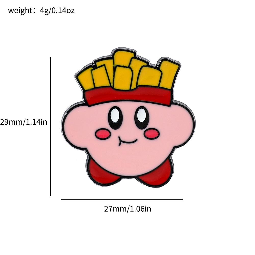 Cute Cartoon Kirby Brooch Alloy Material Cartoon Character Design Oil Droplet Process Xz3084-1 Xz3084-2 Xz3084-3 Xz3084-4 Xz3084-5 Xz3084-6