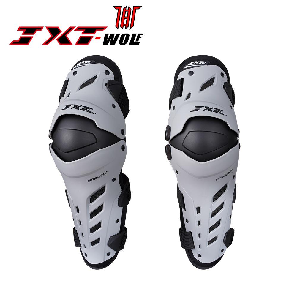 

JXT Hunter Wolf Motorcycle Knee Pads: KN11 Anti-Fall Protective Gear for All-Season Off-Road Touring, Breathable for Adults. серый
