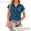 JPNTKY Women's Fashion Casual POLO Neck Short Sleeve Blouses & Shirts