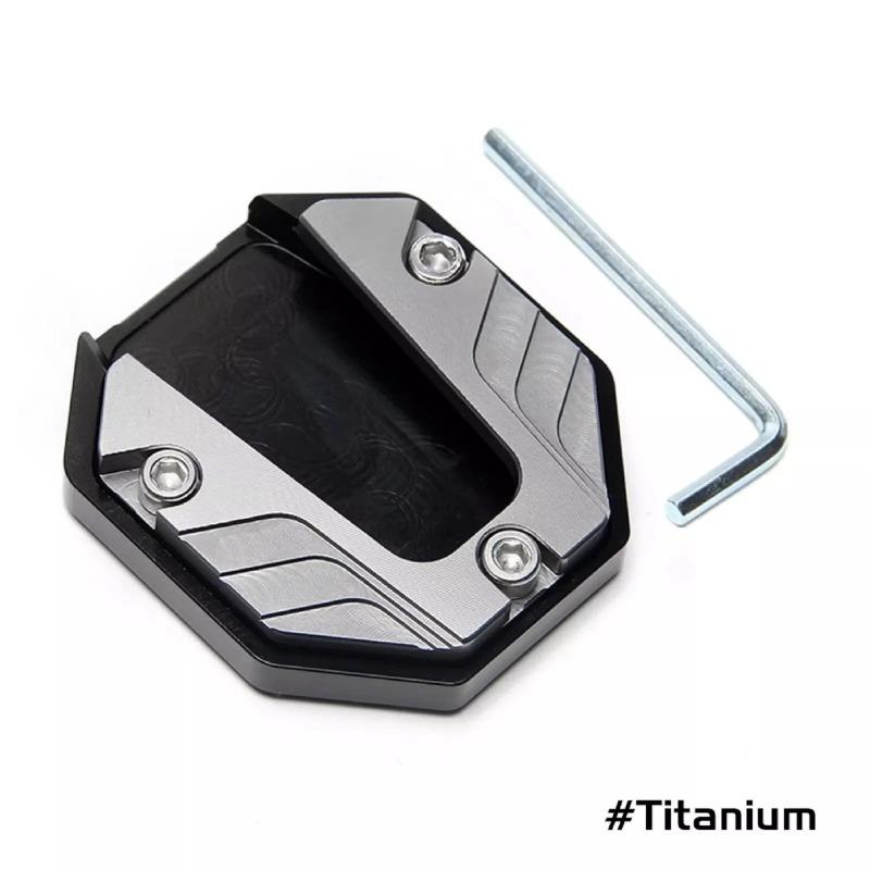 CNC Aluminum Alloy Motorcycle Bike Kickstand Extender Foot Side Support Enlarged Base Extension Foot Pad Stand
