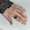 Серебряное кольцо с искусственным гранатом nano 2.165ct, вес изделия 3,19 гр (60002420)