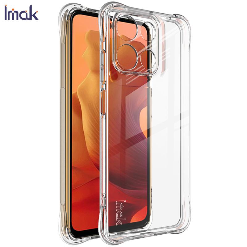 

Для Moto G15 4G Чехол для телефона IMAK Ударопрочный мягкий чехол Moto G15 4G прозрачный белый