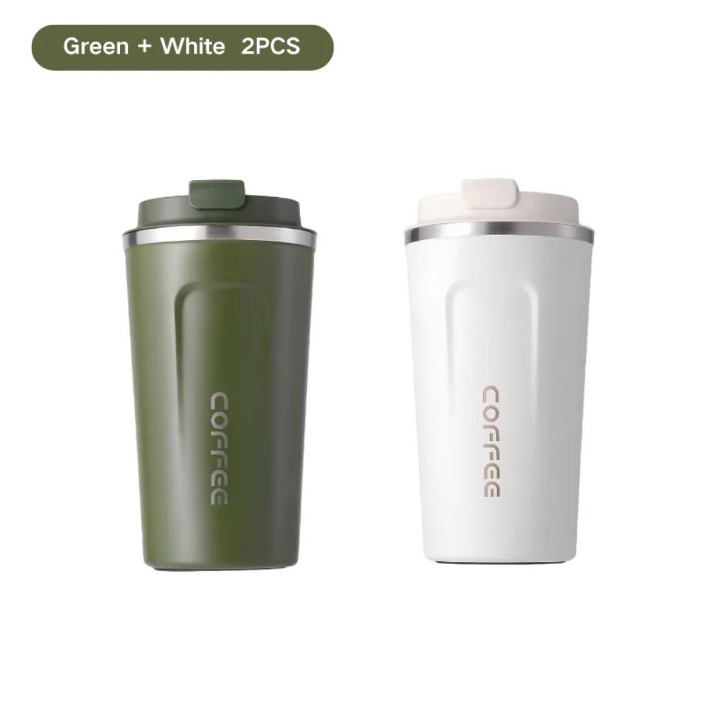 380/510ML Thermo Cafe Coffee Mug Car Thermos Mug Leak_Proof Travel Thermo Cup for Tea Water Coffee Double Stainless Steel