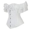 Shaping clothes, one shoulder, lace mesh, short sleeved corset, sexy and fashionable stage performance, shaping top, bone clothes