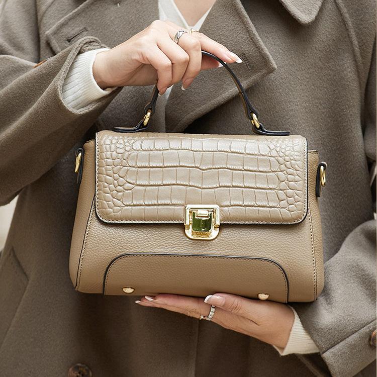 Leather Women's Bags, Spring Bags, Versatile and High-end, Ladies' Handbags, Commuter Crossbody Single-shoulder Bags