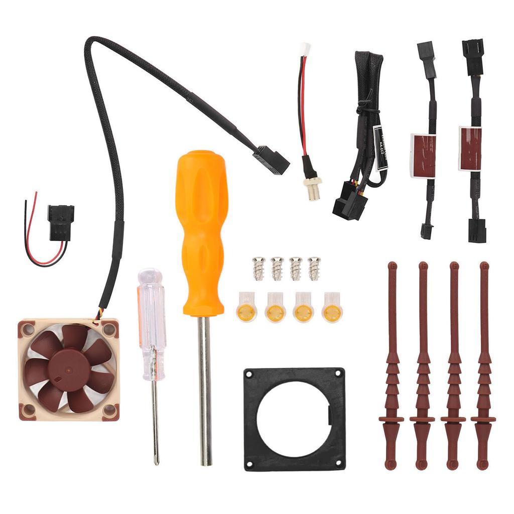 Fan 3D Print Mount Kit Efficient Heat Dissipation Game Console Cooling Fan Mount Kit for Gamecube Noctua Black