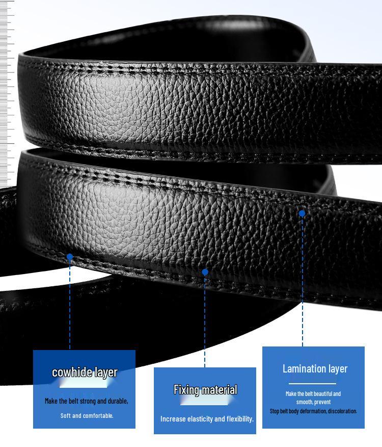 Black Security Duty Patrol Waistband with Automatic Buckle