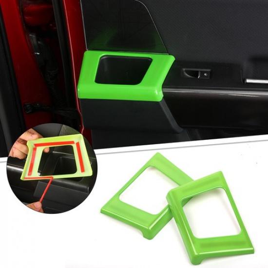 Light Green Rear Door Handle Cup Holder Panel Trim Frame For Ford F150 2021-2022
