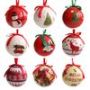 Snowman Car Pattern Christmas Pendant Ball Round Christmas Tree Decorative New Year