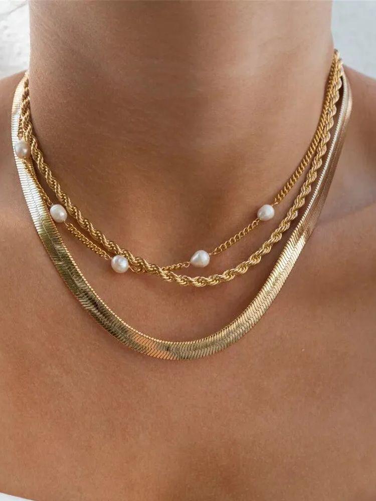 New Gold-plate Crystal Stars Pendant Necklaces For Women Necklace Multilevel Female Boho Vintage Jewelry Wedding Gift