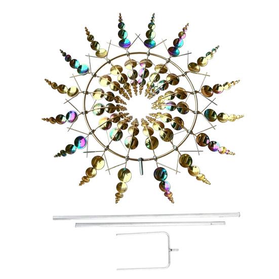 

Yousheng Kinetic Wind Spinner Colorful Metal Wind-Driven Kinetic Spinner Outdoor Kinetic Wind Sculpture Assembly Required for Garden Backyard Lawn