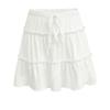 Women's Plus Size Ruffle Flared Skirts Elastic Waist Flowy Skirt With Lined Shorts