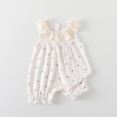 Summer 2026 Newborn Girl Romper - Full Moon, Hundred Days Jumpsuit for Crawling & Outings